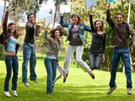 Students Jumping